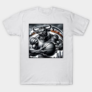 Bull at The Bean | Chicago Bull Basketball Bean T-Shirt